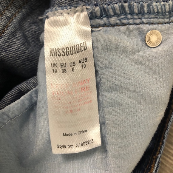 Missguided "Distressed Patchwork" jeans - size 10 - Picture 5 of 11